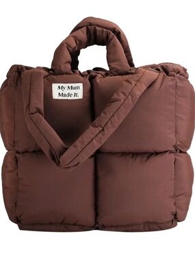 Iconic Brown Puffer Tote Bag - My Mum Made It